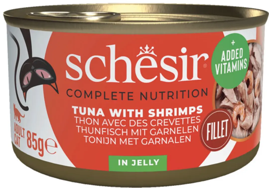 Schesir Kattenvoer Tonijn & Garnaal in Gelei