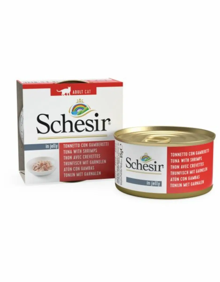 Schesir Kattenvoer Tonijn & Garnaal in Gelei - 12x85g