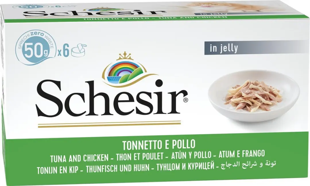 Schesir Kat Blik Tonijn & Kip 6x50g