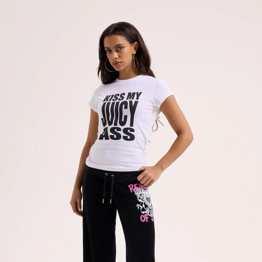 Juicy Couture Kiss My Juicy Hilton T-shirt - Maat L