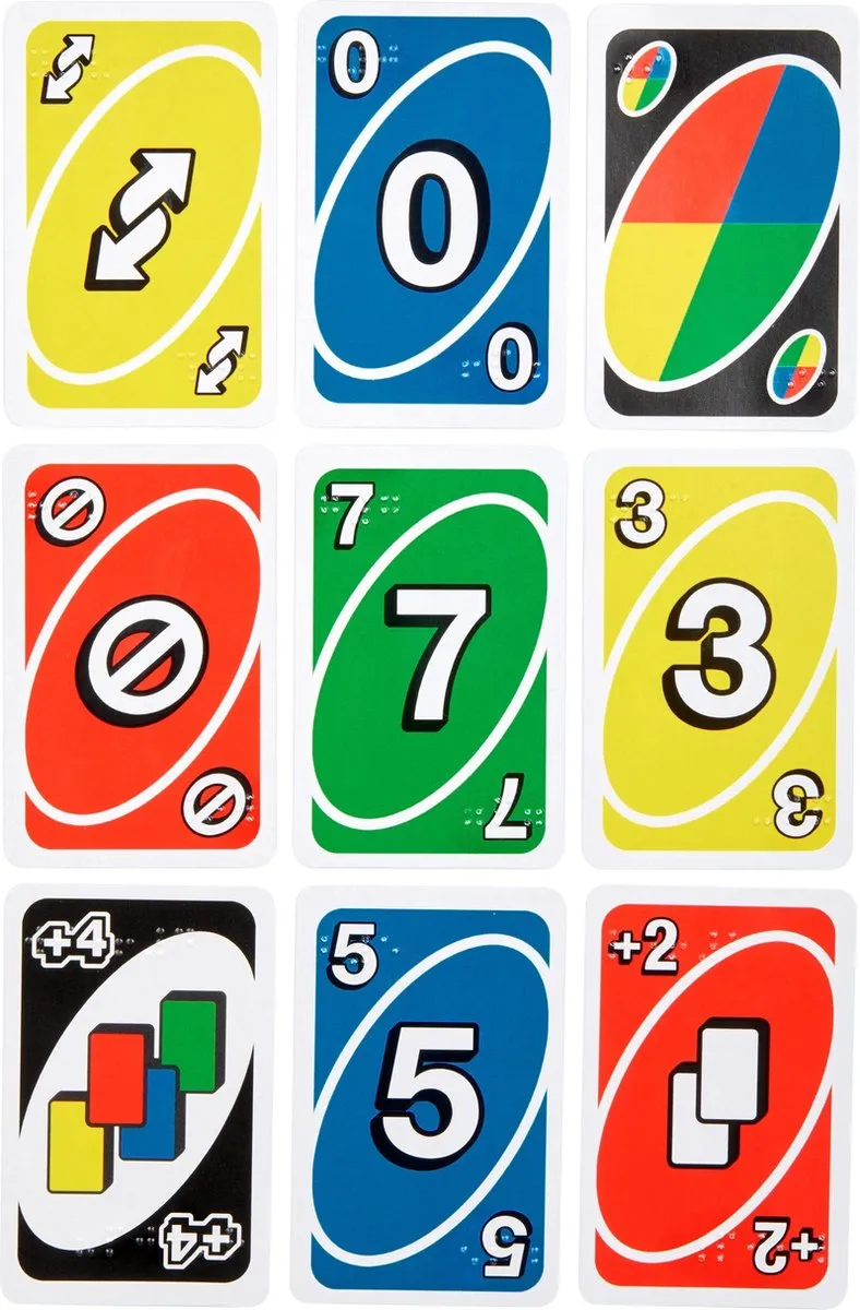 Mattel Games UNO Braille