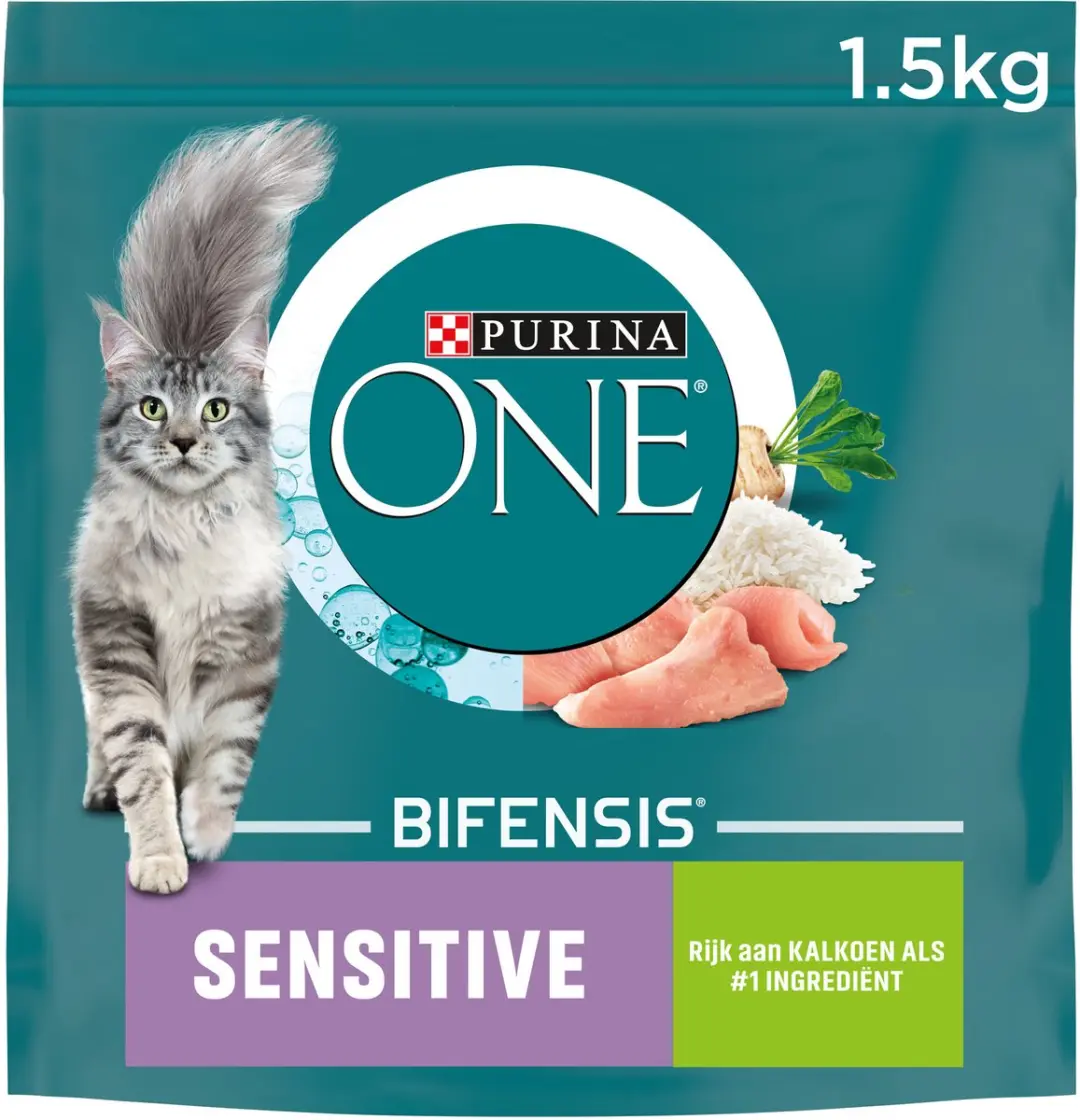 Purina ONE Sensitive Kalkoen/Rijst 3kg