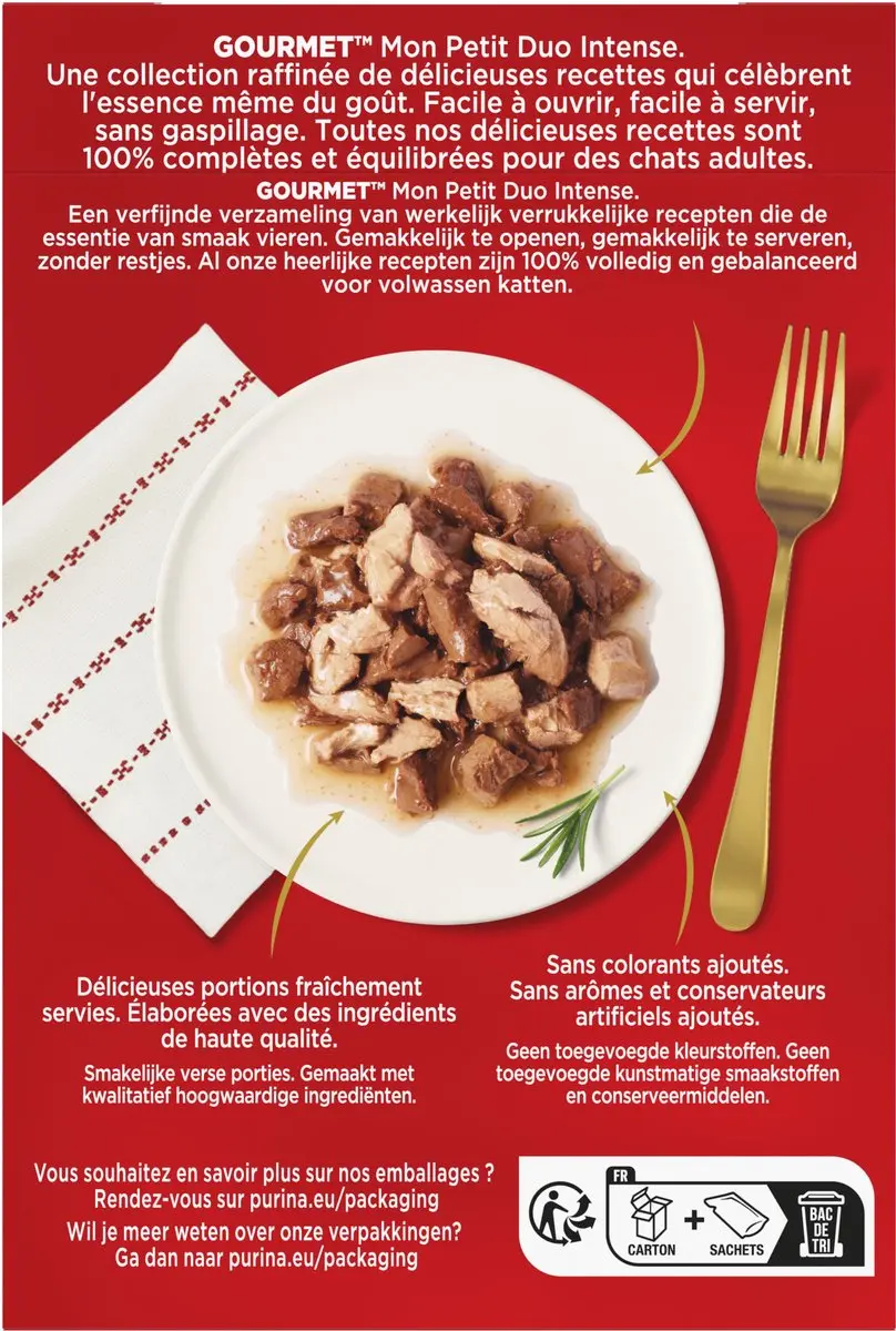 Gourmet Mon Petit Intense Natvoer Kattenvoer - 240 Stuks (48x5)