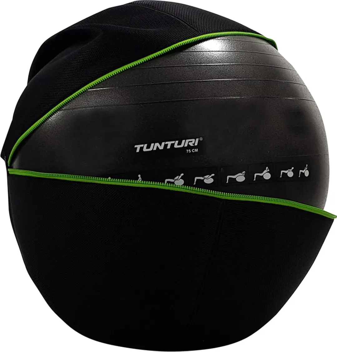 Tunturi Fitnessbal Hoes 75cm - Groen/Zwart
