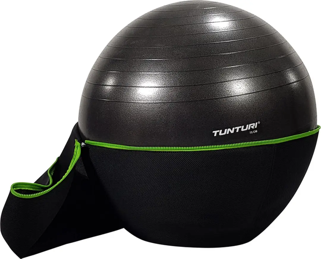 Tunturi Fitnessbal Hoes 75cm - Groen/Zwart - afbeelding 6 van 6