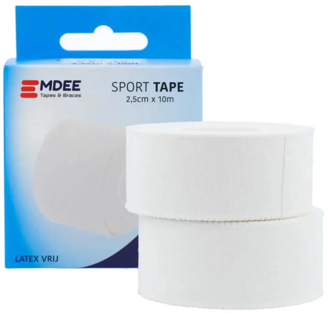 Emdee Sporttape 2.5cm x 10m - Wit - 2 Stuks