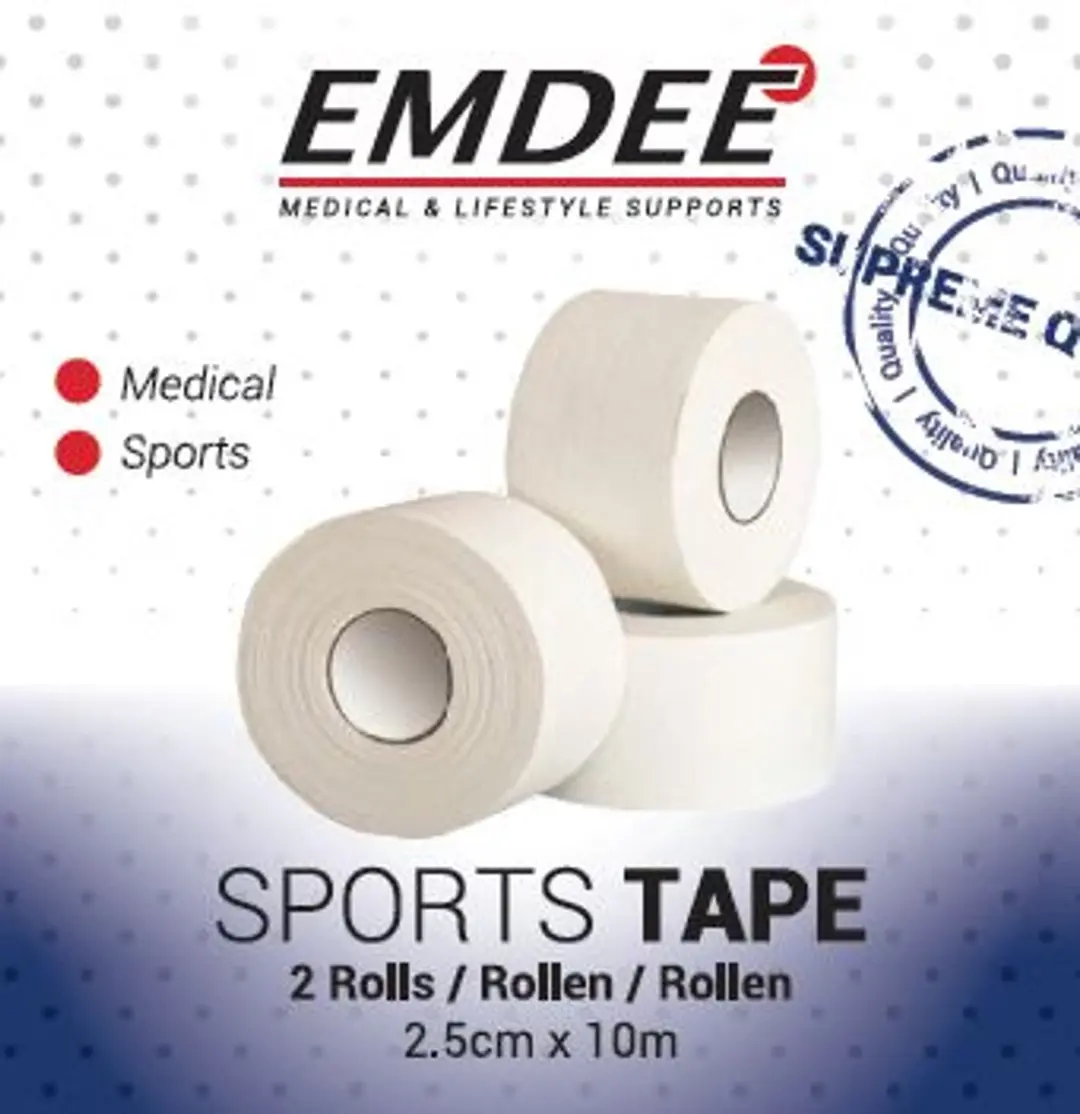 Emdee Sporttape 2.5cm x 10m - Wit - 2 Stuks
