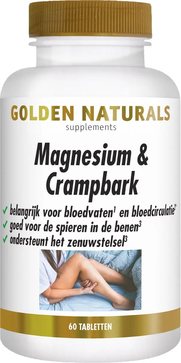 Golden Naturals Magnesium & Crampbark 60 tabletten