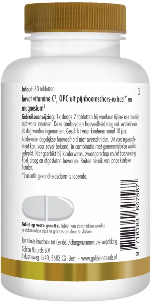 Golden Naturals Magnesium & Crampbark 60 tabletten