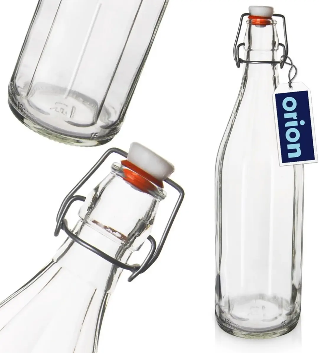 Orion Glazen Fles 750ml - Retro Stijl - Transparant