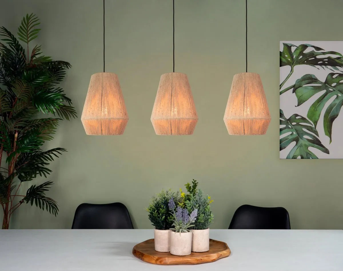 Eglo Alderney Hanglamp E27 90cm - Zwart/Bruin - afbeelding 6 van 6