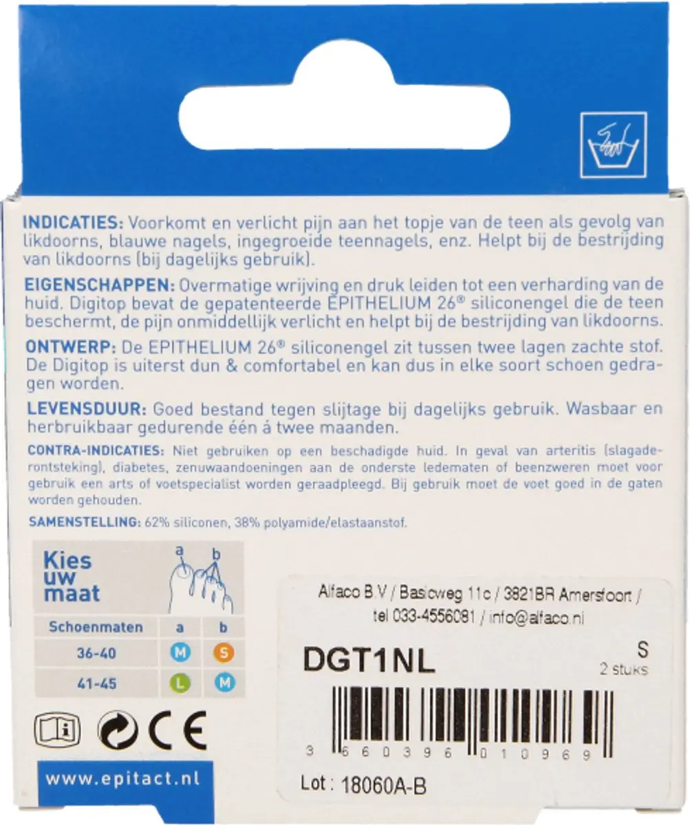 Epitact Digitops Teenbeschermers S - Siliconen - 2 Stuks