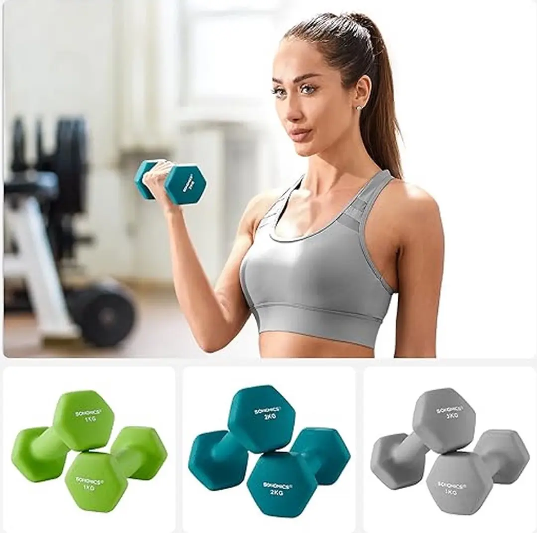 Songmics Dumbbellset 6 Stuks 1-3kg met Opbergstandaard