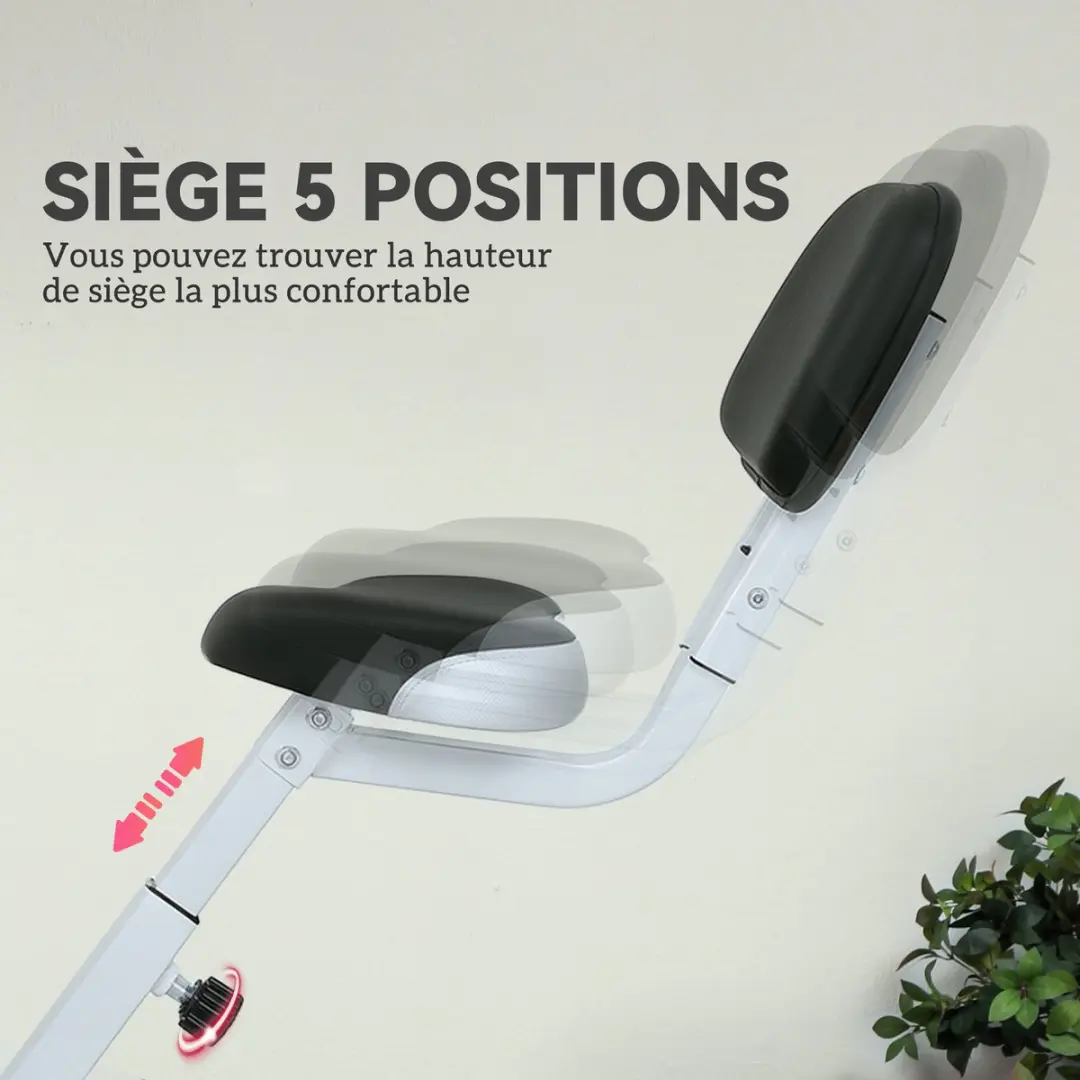 Homcom Magnetische Hometrainer 43x97x109cm - 8 Niveaus - Roze