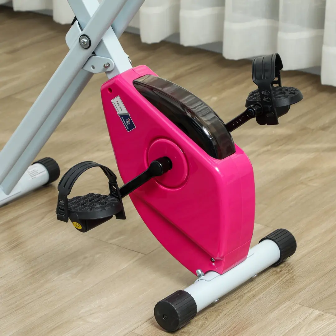 Homcom Magnetische Hometrainer 43x97x109cm - 8 Niveaus - Roze