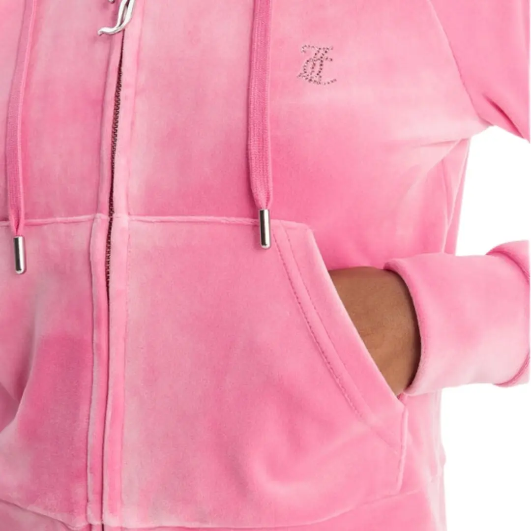 Juicy Couture Madison Col Out Hoodie - Roze S