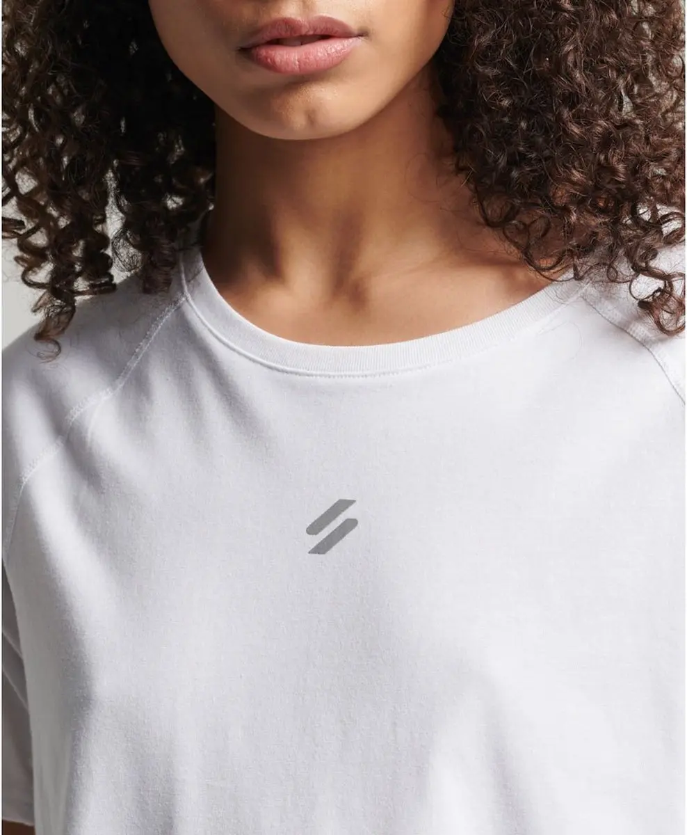 Superdry Run SS Sportshirt Vrouwen - XL - Wit