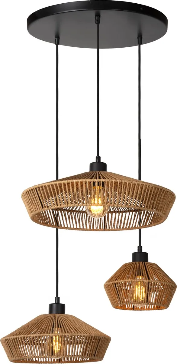 Lucide Yunkai Hanglamp Ø50cm - 3xE27 Naturel