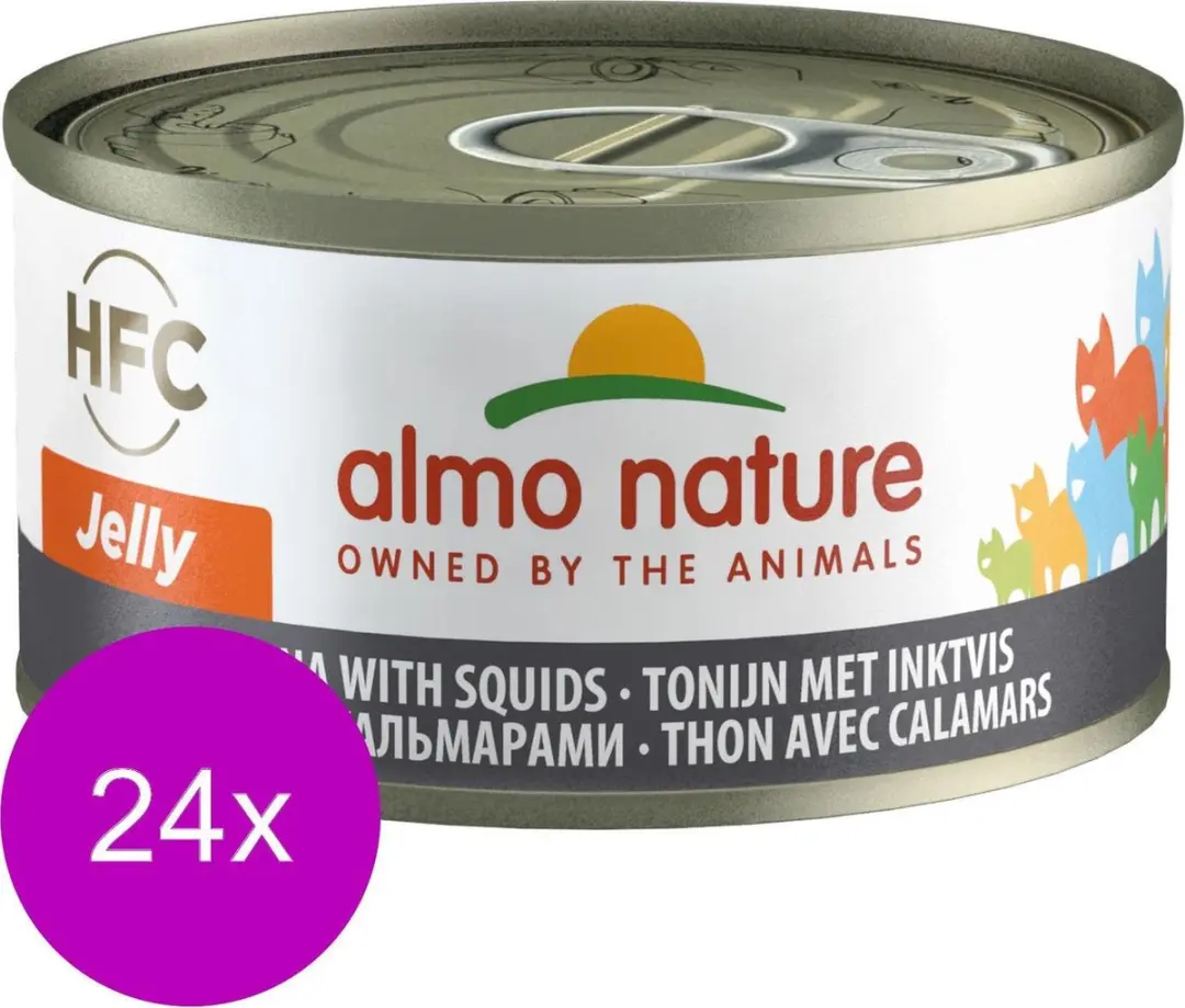 Almo Nature Tonijn & Pijlinktvis Kattenvoer - 24x70g