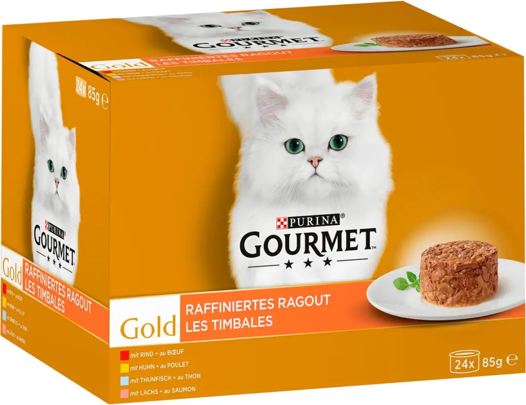 Gourmet Gold Verfijnde Ragout Kattenvoer - 96 Stuks (4x24x85g)