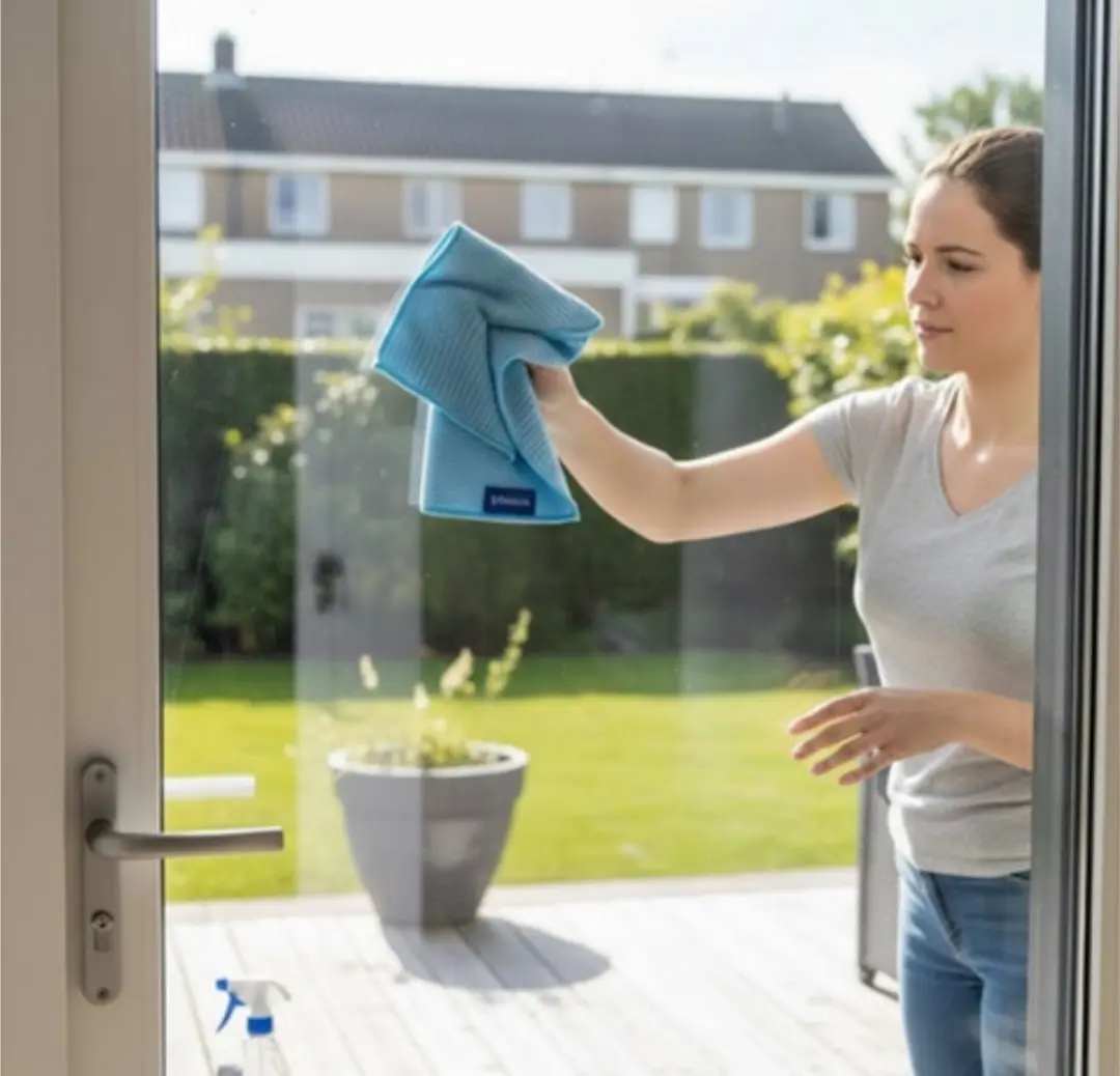 Nimbus XXL Raamdoeken Set - Wonderdoek 2-in-1 & Droogdoek - Blauw