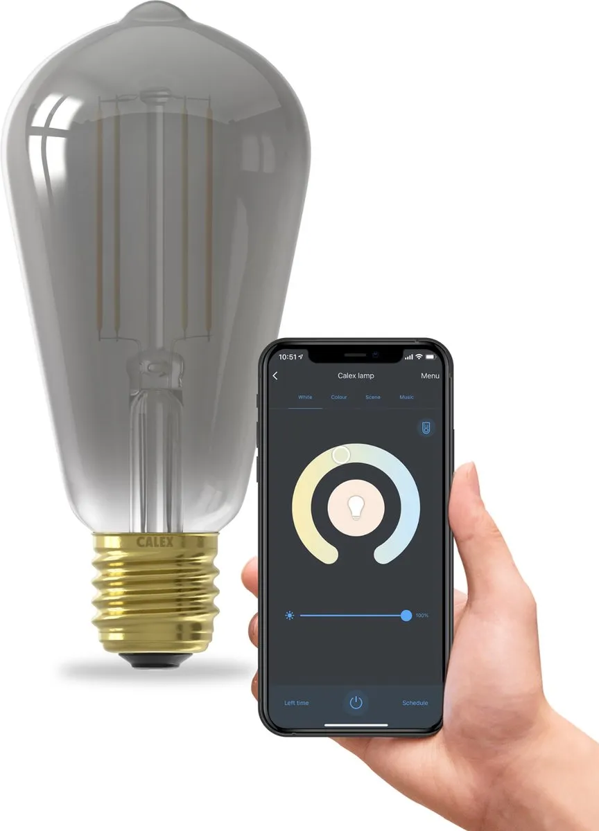 Calex Slimme LED Filamentlamp E27 7W