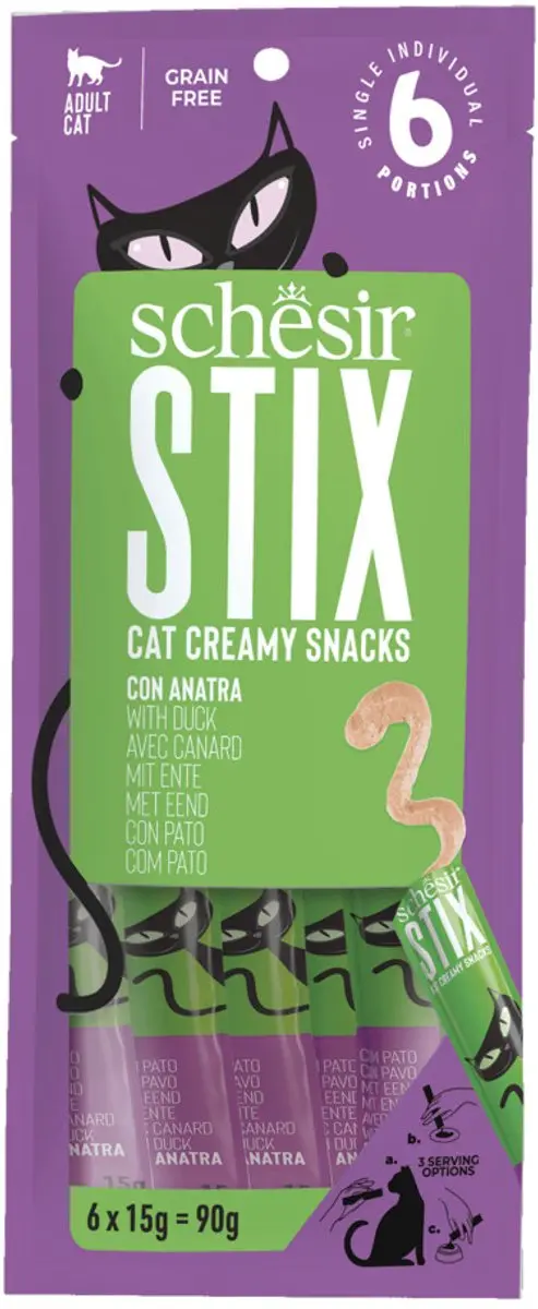 Schesir Kattensnacks Stix Eend