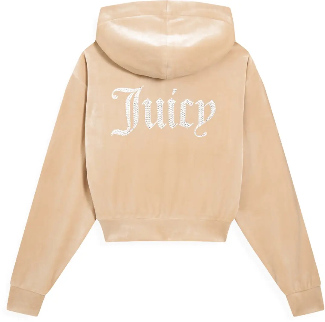 Juicy Couture Iccle Diamante Oversized Cropped Hoodie - L