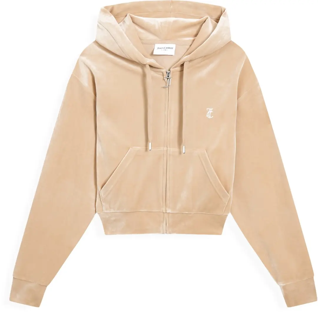 Juicy Couture Iccle Diamante Oversized Cropped Hoodie