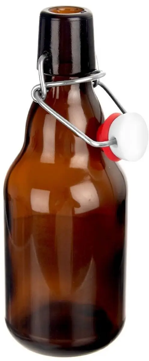 Orion Retro Stijl Glazen Fles 340ml - Bruin