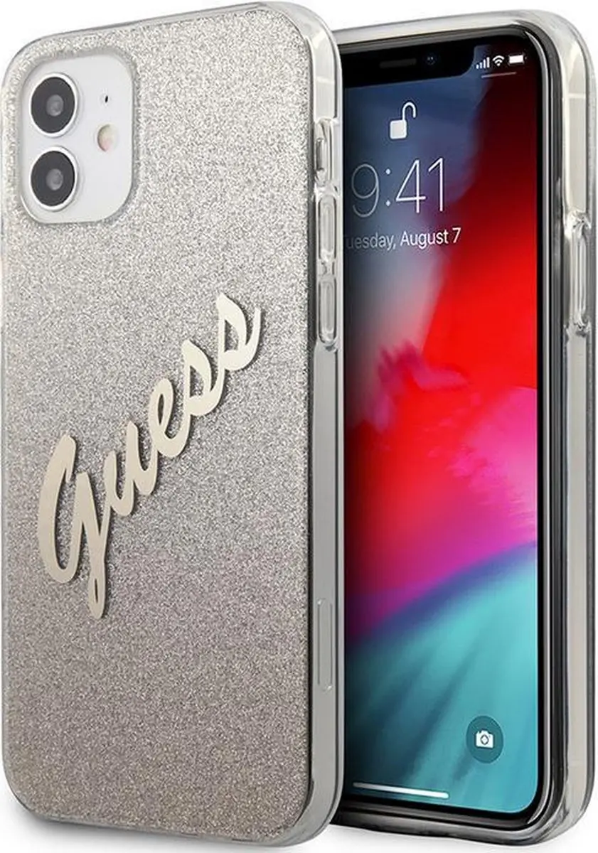 GUESS Gradient Vintage Glitter Back Case