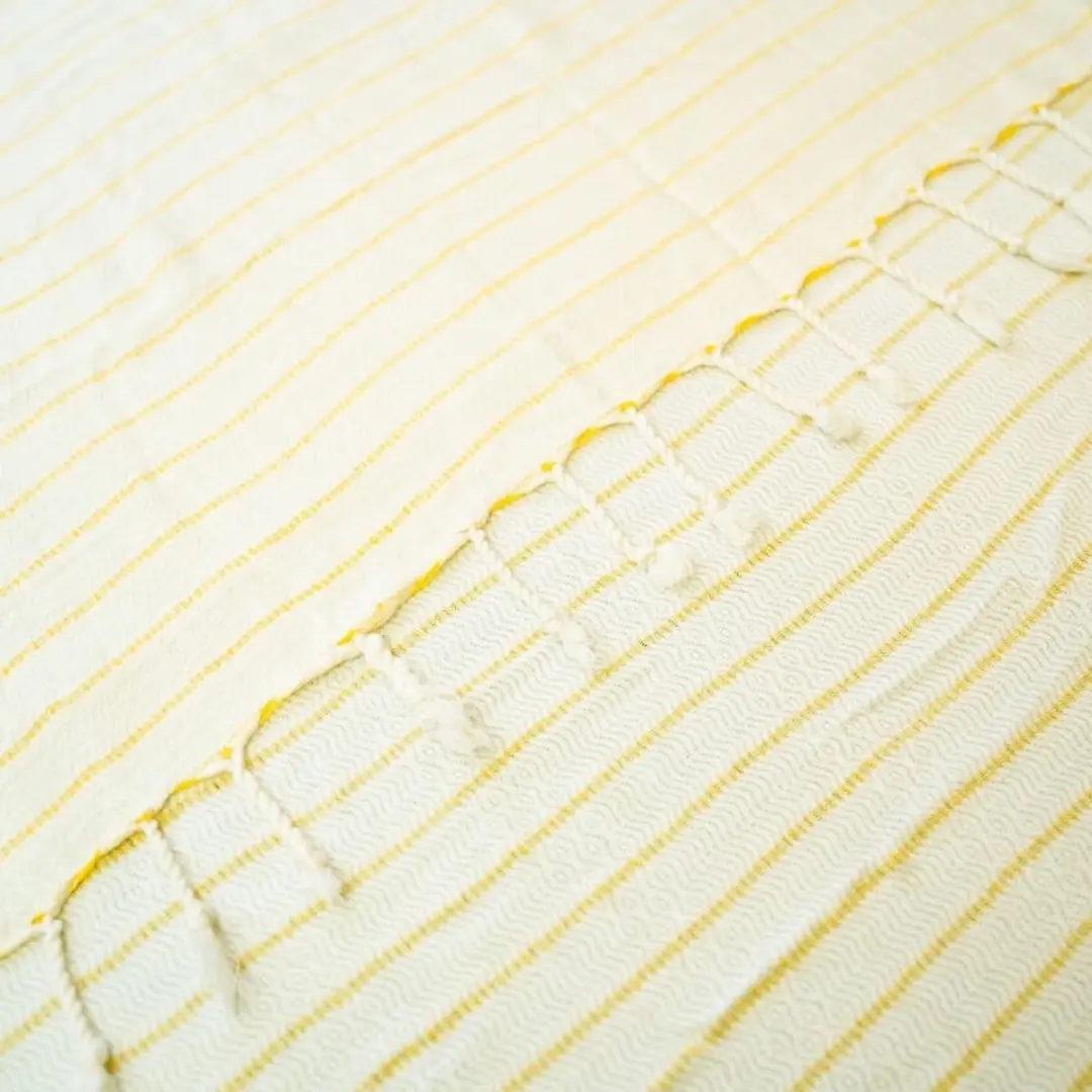 Kayori Taki Hamamdoek 100x180cm - Bamboe - Geel