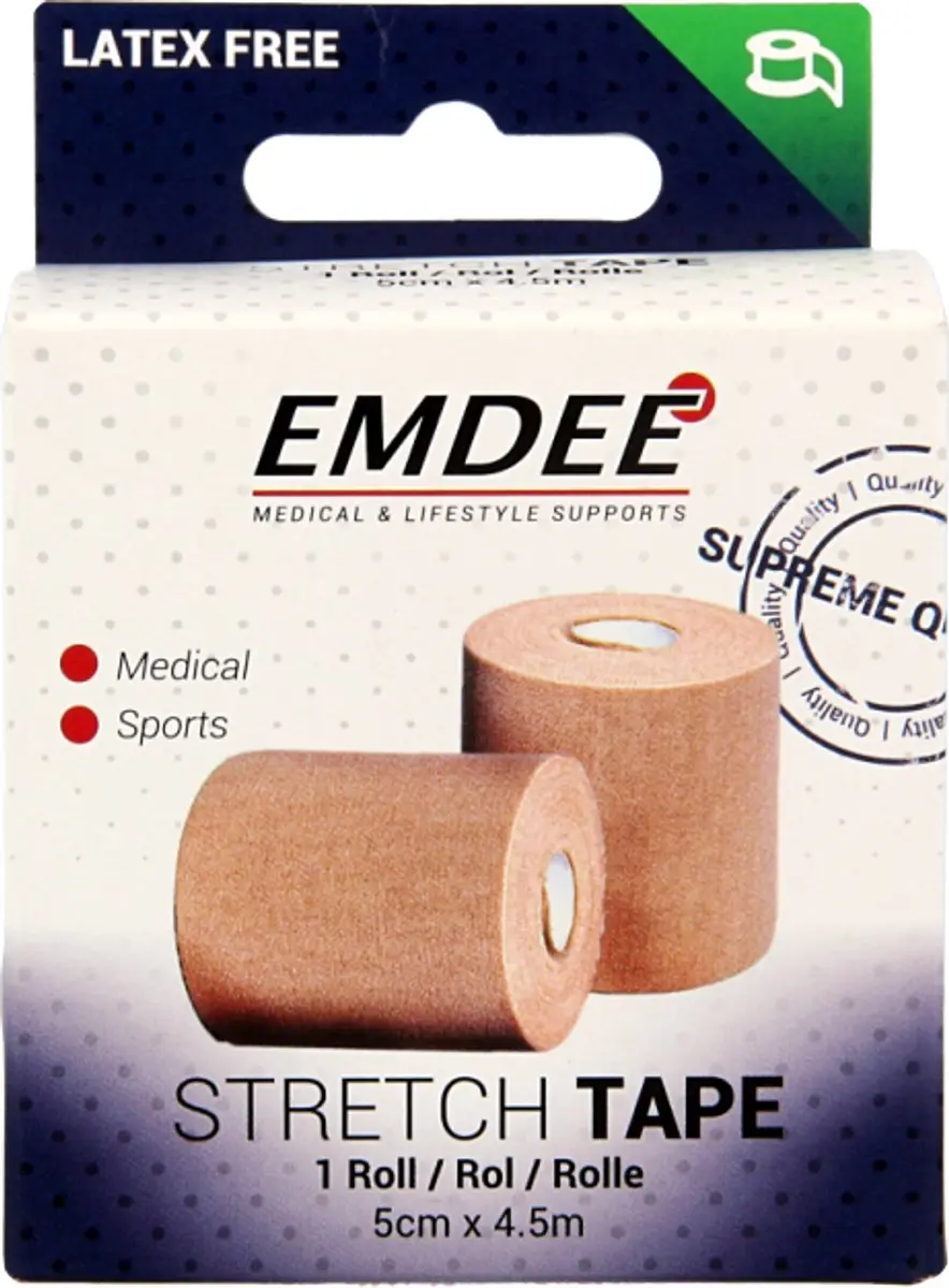 Emdee Easystretch Tape 5cm x 4.5m - Beige