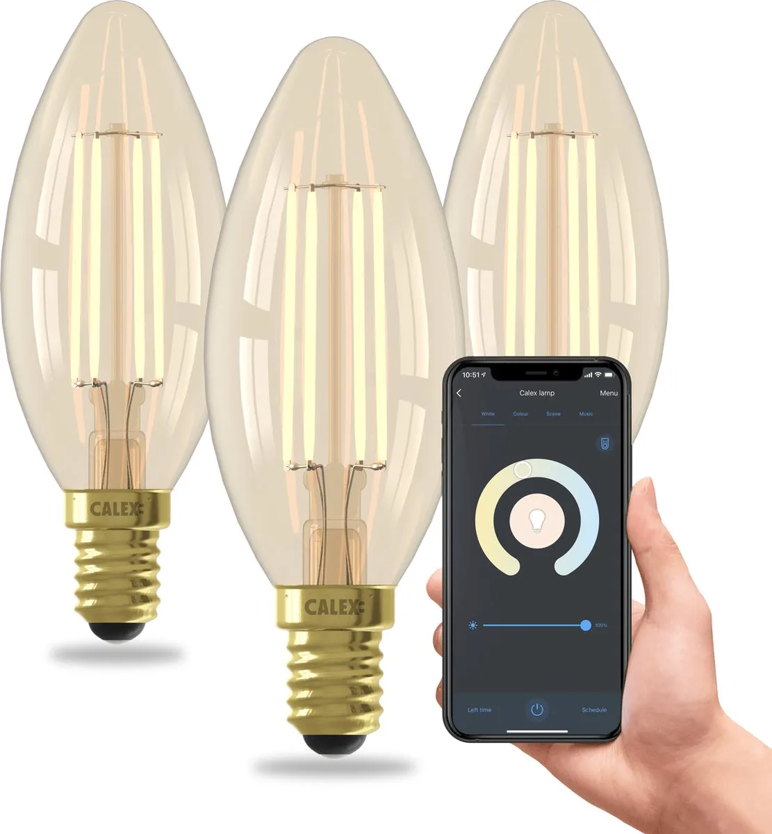 Calex Slimme LED Kaarslamp Set 3x