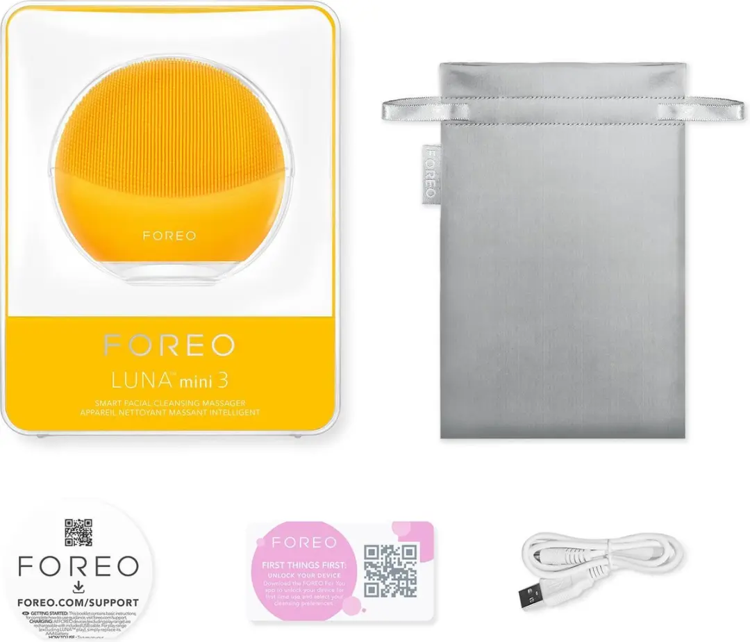 FOREO LUNA mini 3 Gezichtsreinigingsborstel - 12 Snelheden - Geel