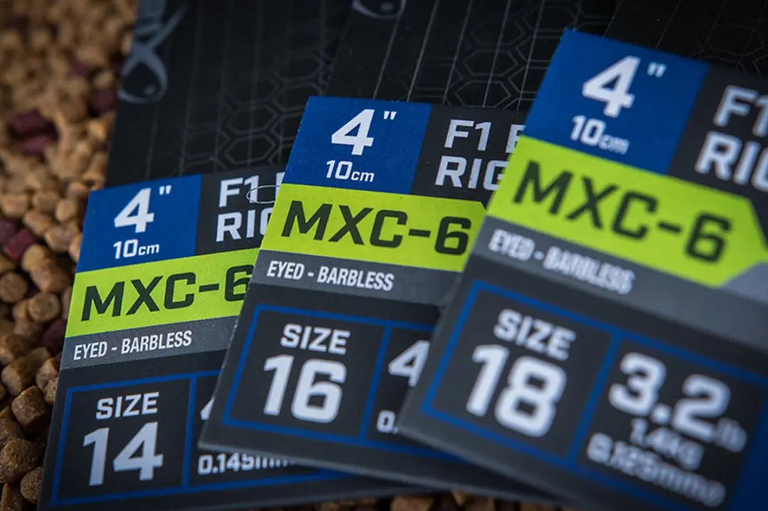 Matrix Onderlijnen MXC-6 F1 Band Rigs 14 - 8 Stuks - Clear/Grey