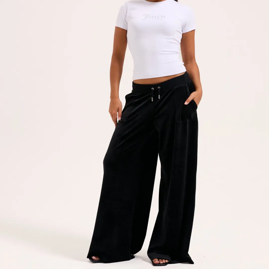 Juicy Couture Yuka Wide Leg Jogger - Maat M - Zwart