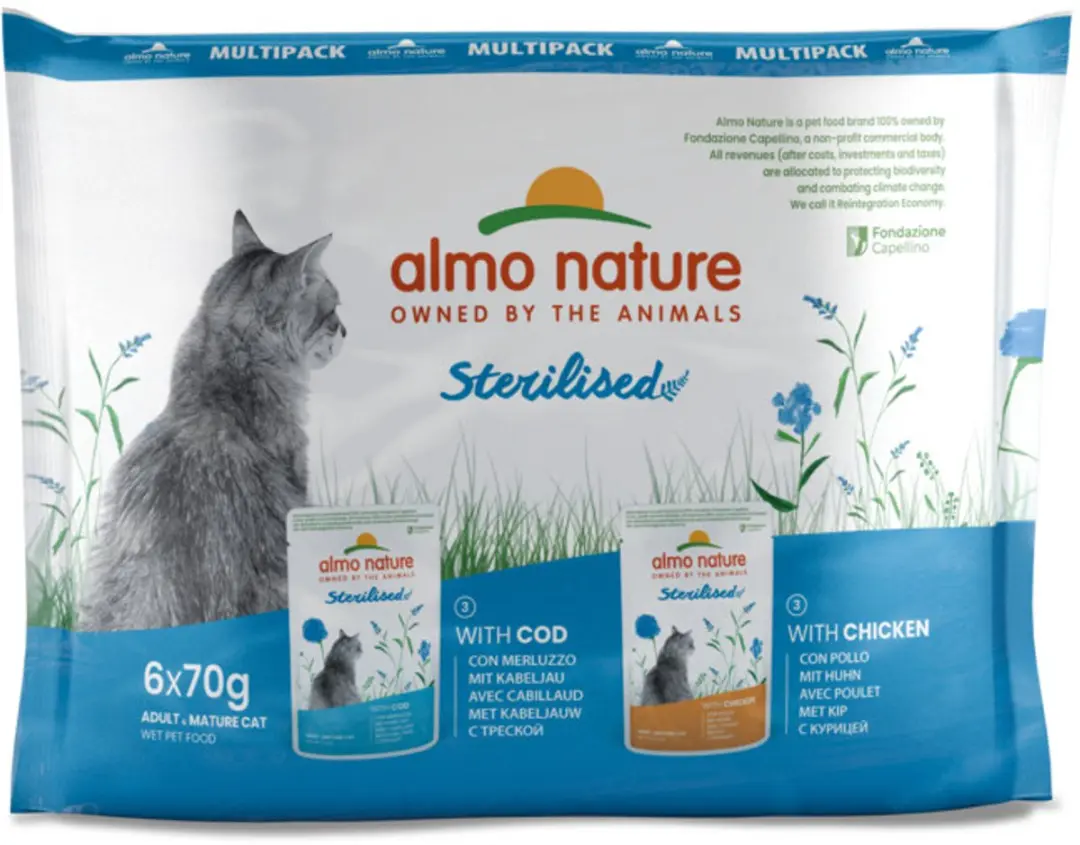 Almo Nature Holistic Kat Pouch Sterilised Rund & Kip