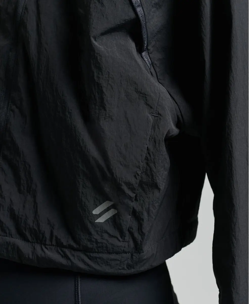 Superdry Run Cropped Waterproof Jas - Zwart XL