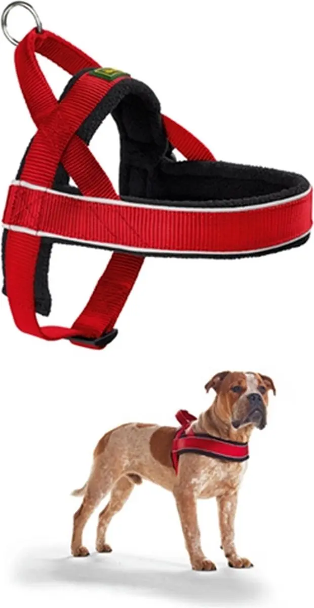 Hunter Norweger Racing Nylon Harnas - L - 62x75x2.5cm - Rood/Zwart