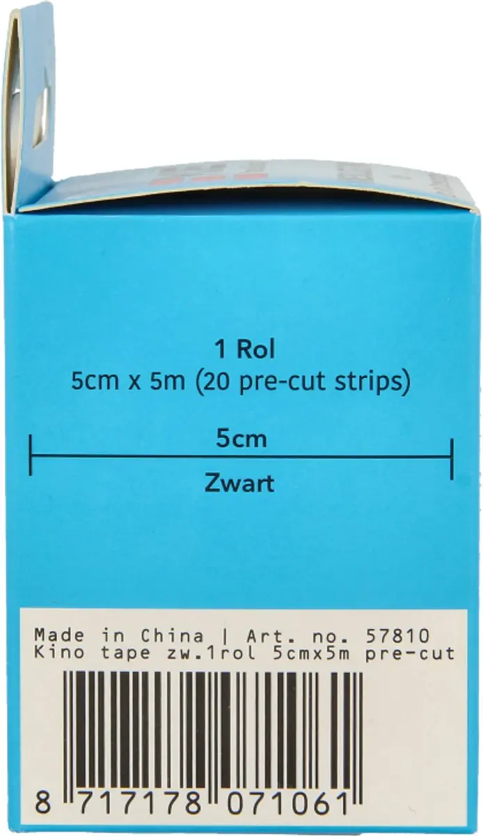 Emdee Kinesio Tape Pre Cut - 1 Stuk Zwart