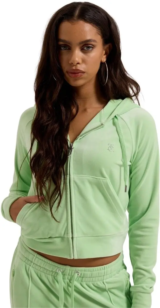 Juicy Couture Madison Col Out Hoodie - L - Groen