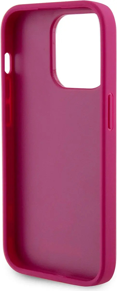 GUESS 4G Strass Metal Logo Back Case - Roze