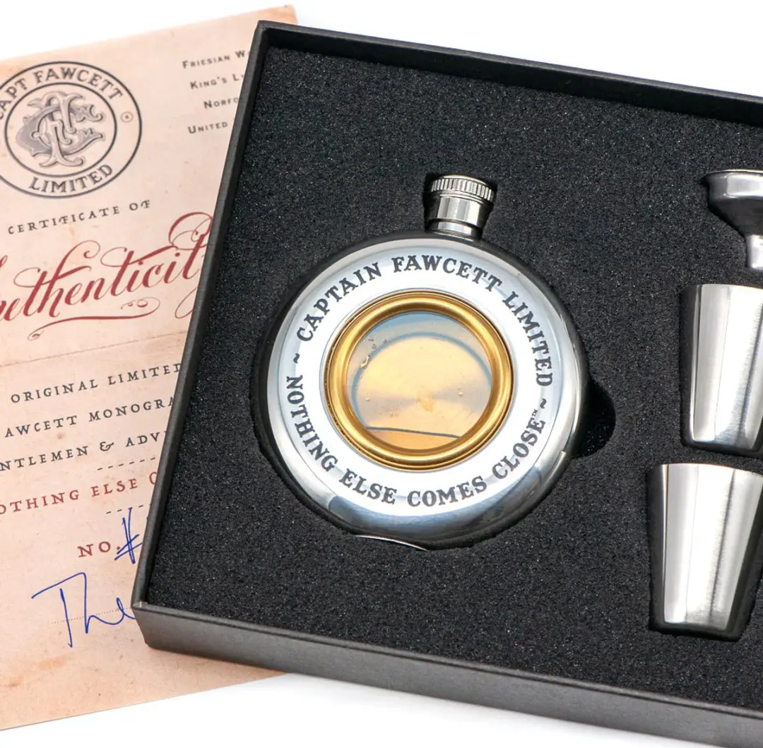 Captain Fawcett CFA-513 Heupfles - 150ml - Goud/Zilver/Chrome