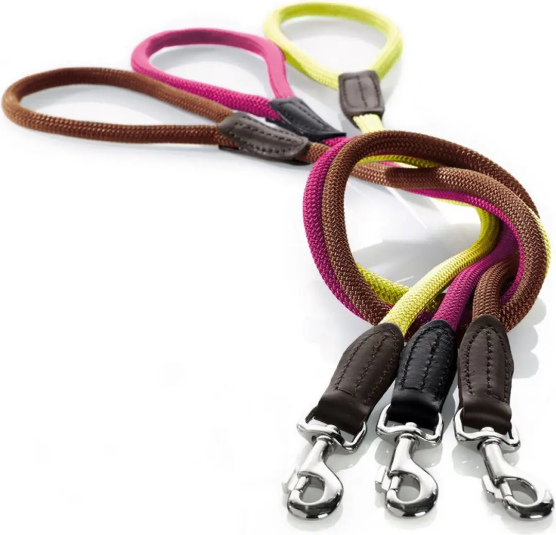 Hunter Looplijn Freestyle Nylon Hondenriem 110x1cm - Bruin