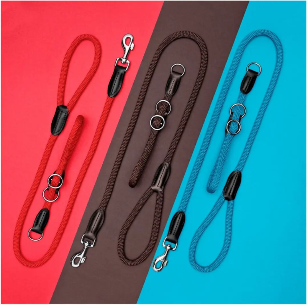 Hunter Looplijn Freestyle Nylon Hondenriem 110x1cm - Bruin