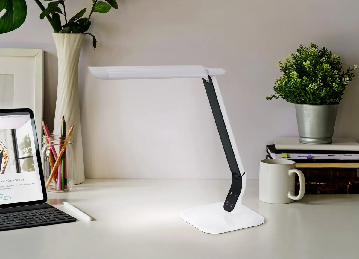 Eglo Sellano LED Tafellamp 6W - Wit/Zwart - Dimbaar