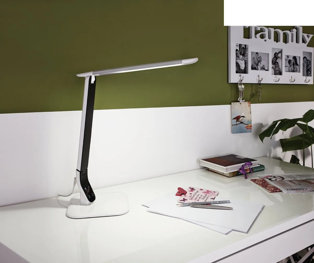 Eglo Sellano LED Tafellamp 6W - Wit/Zwart - Dimbaar - afbeelding 6 van 6