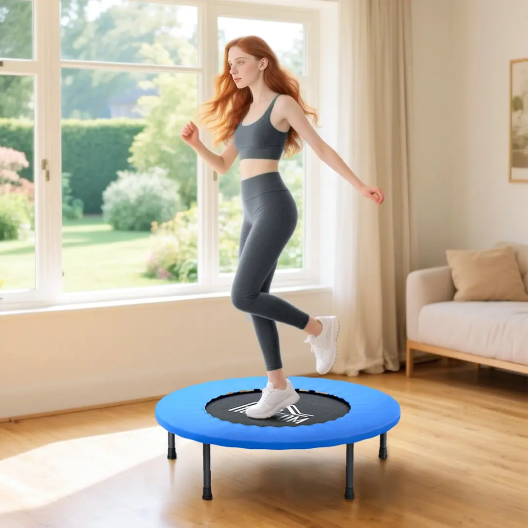 Homcom Trampoline 81x81x22,5cm - Blauw/Zwart