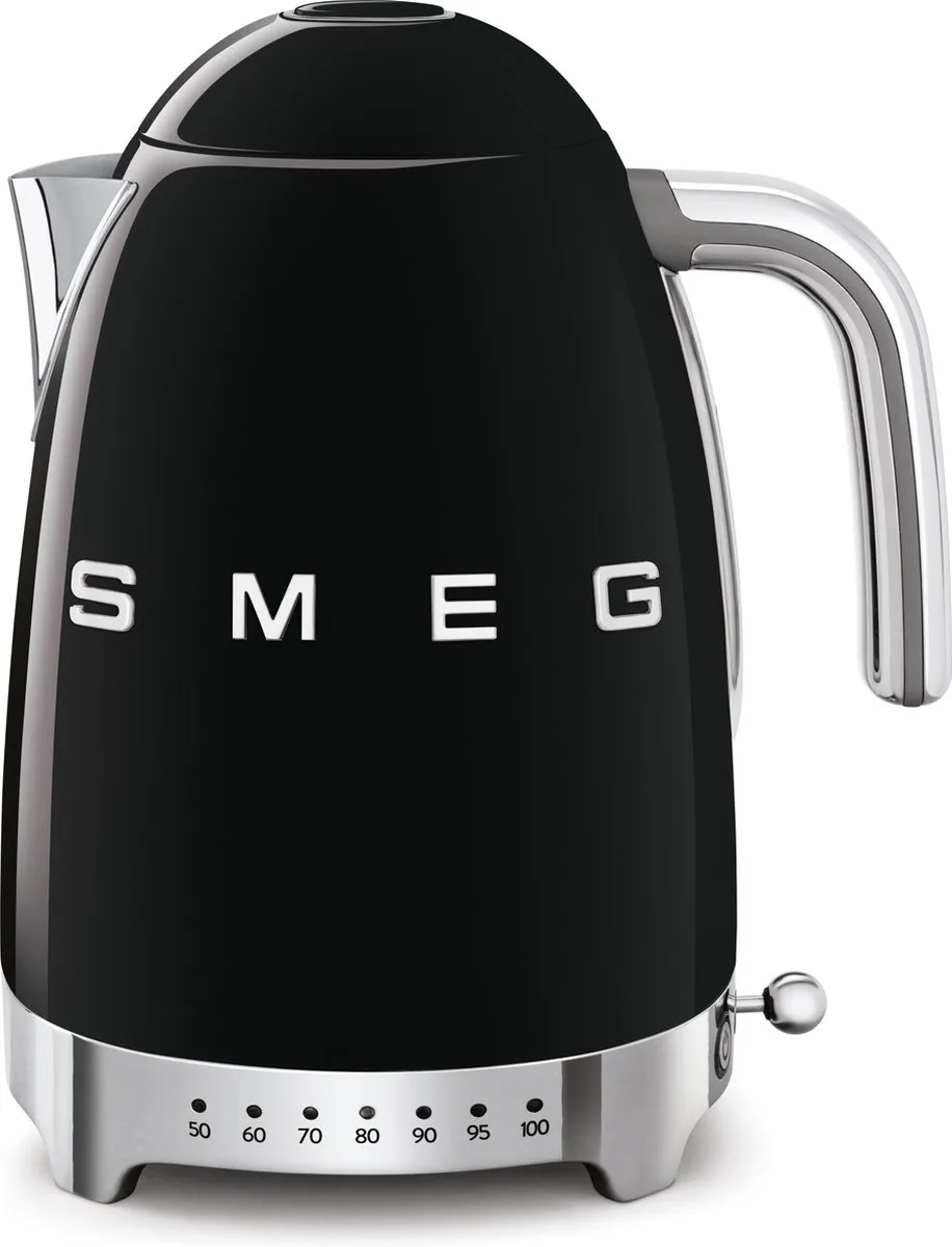 Smeg KLF04 Waterkoker 1,7L - 7 Temperaturen - Zwart